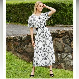 NWT ANTONIO MELANI Javier Novelty Embroidered Chiffon mini dress